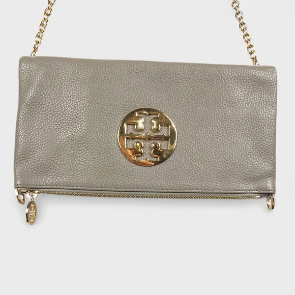 Tory Burch Gray Leather Crossbody Bag - Picture 16 of 16
